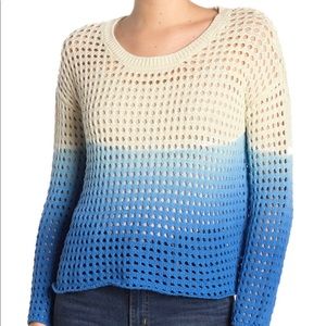 Good Luck Gem Ombre Open Stitch Sweater Size Large